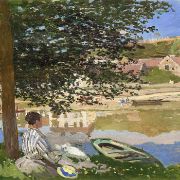 On the Bank of the Seine, Bennecourt (1868) by Claude Monet 1000 Jigsaw Puzzle 3D Modell