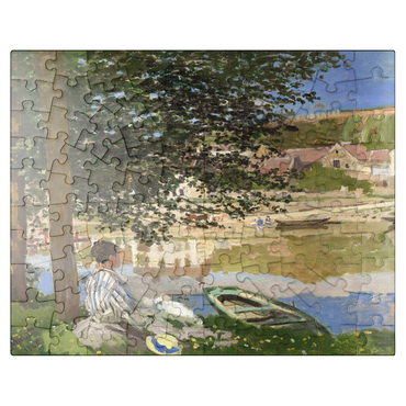 puzzleplate On the Bank of the Seine Bennecourt 1868 by Claude Monet 100 Jigsaw Puzzle