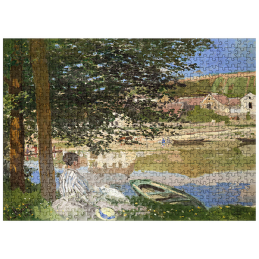 puzzleplate On the Bank of the Seine Bennecourt 1868 by Claude Monet 500 Jigsaw Puzzle