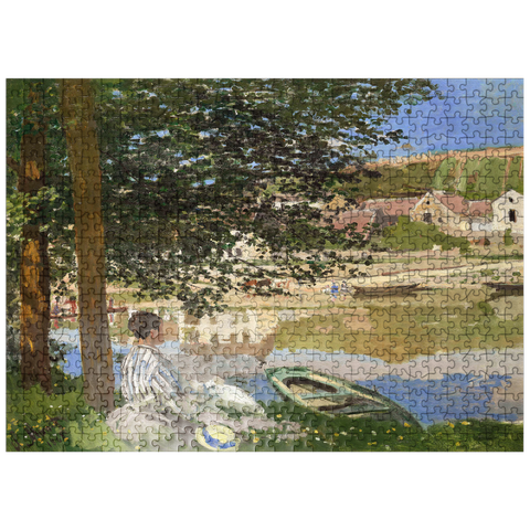 puzzleplate On the Bank of the Seine Bennecourt 1868 by Claude Monet 500 Jigsaw Puzzle