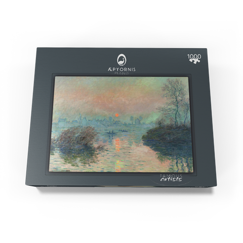 Sun setting on the Seine at Lavacourt (1880) Claude Monet 1000 Jigsaw Puzzle box view1