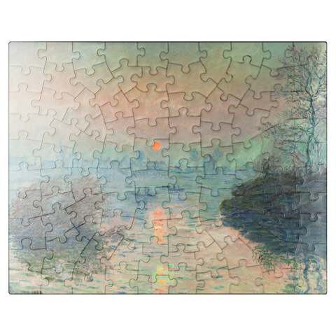 puzzleplate Sun setting on the Seine at Lavacourt 1880 Claude Monet 100 Jigsaw Puzzle