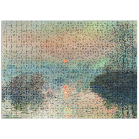 puzzleplate Sun setting on the Seine at Lavacourt 1880 Claude Monet 500 Jigsaw Puzzle