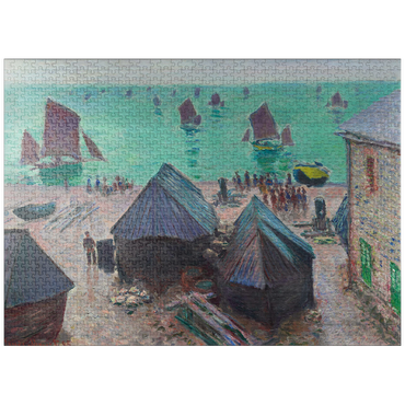 puzzleplate The Departure of the Boats, Étretat (1885) by Claude Monet 1000 Jigsaw Puzzle