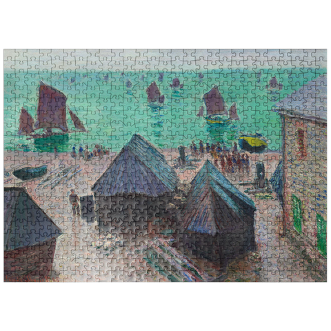 puzzleplate The Departure of the Boats Étretat 1885 by Claude Monet 500 Jigsaw Puzzle