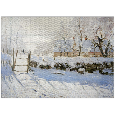 puzzleplate Claude Monet's The Magpie (1868-1869) 1000 Jigsaw Puzzle