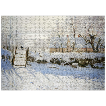 puzzleplate Claude Monets The Magpie 1868-1869 500 Jigsaw Puzzle