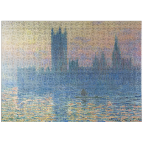 puzzleplate The Houses of Parliament, Sunset (1903) by Claude Monet 1000 Jigsaw Puzzle