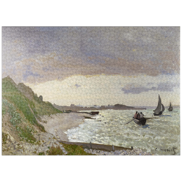 puzzleplate Claude Monet's The Seashore at Sainte-Adresse (1864) 1000 Jigsaw Puzzle