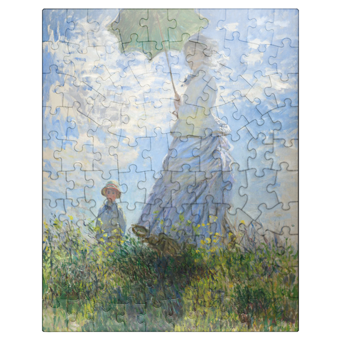 puzzleplate Woman with a Parasol Madame Monet and Her Son 1875 by Claude Monet 100 Jigsaw Puzzle