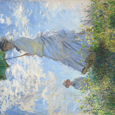 Woman with a Parasol Madame Monet and Her Son 1875 by Claude Monet 100 Jigsaw Puzzle 3D Modell