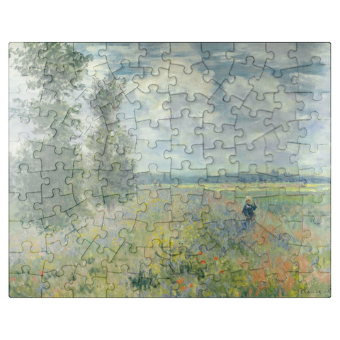 puzzleplate Poppy Fields near Argenteuil 1875 by Claude Monet 100 Jigsaw Puzzle