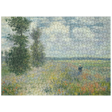 puzzleplate Poppy Fields near Argenteuil 1875 by Claude Monet 500 Jigsaw Puzzle