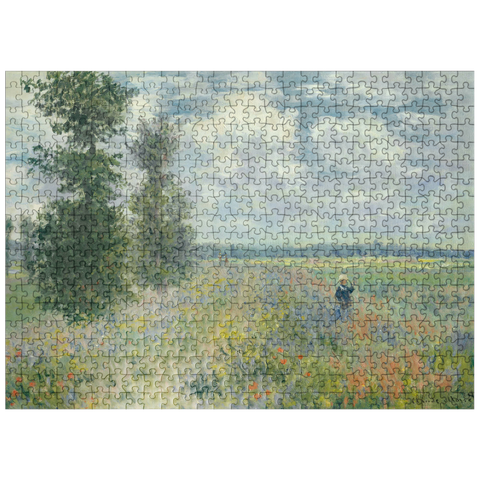 puzzleplate Poppy Fields near Argenteuil 1875 by Claude Monet 500 Jigsaw Puzzle