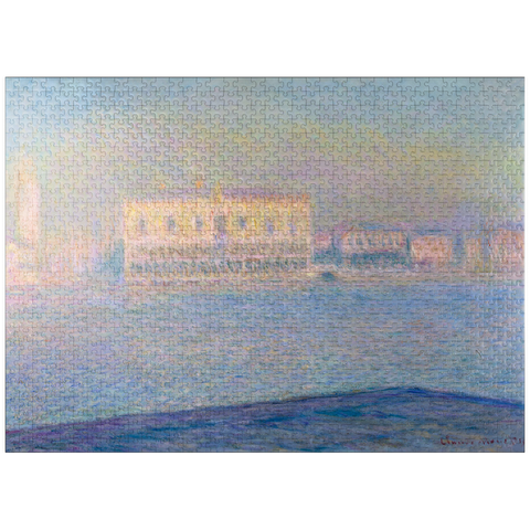 puzzleplate The Doge's Palace Seen from San Giorgio Maggiore (1908) by Claude Monet 1000 Jigsaw Puzzle