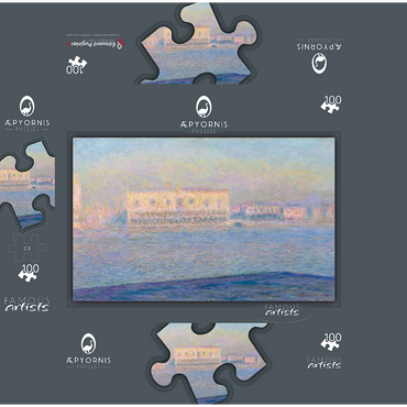 The Doges Palace Seen from San Giorgio Maggiore 1908 by Claude Monet 100 Jigsaw Puzzle box 3D Modell