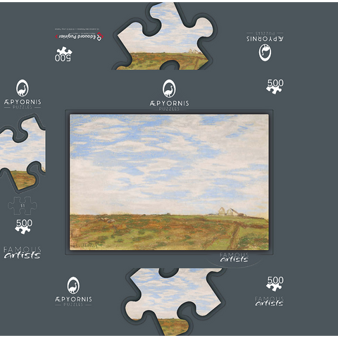 Landscape 1864-1866 by Claude Monet 500 Jigsaw Puzzle box 3D Modell