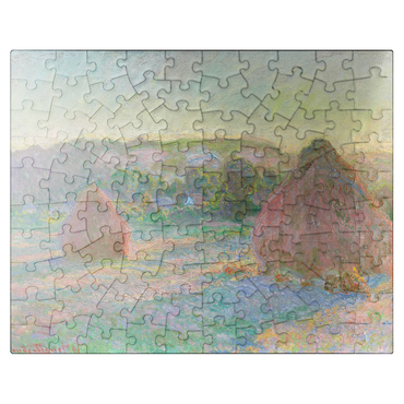 puzzleplate Stacks of Wheat End of Summer 1890-1891 by Claude Monet 100 Jigsaw Puzzle