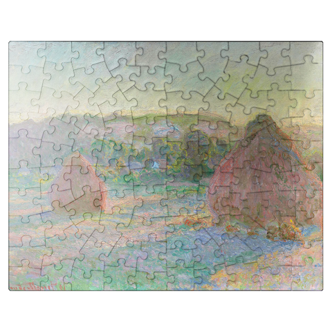 puzzleplate Stacks of Wheat End of Summer 1890-1891 by Claude Monet 100 Jigsaw Puzzle