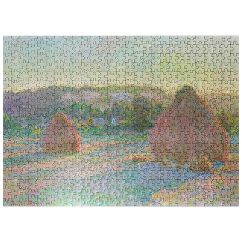 puzzleplate Stacks of Wheat End of Summer 1890-1891 by Claude Monet 500 Jigsaw Puzzle