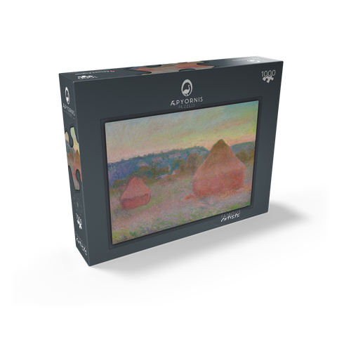 Haystacks, End of Day, Autumn (1890-1891) by Claude Monet 1000 Jigsaw Puzzle box view1