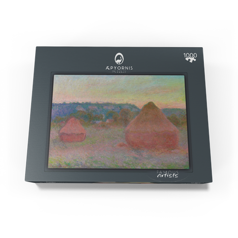 Haystacks, End of Day, Autumn (1890-1891) by Claude Monet 1000 Jigsaw Puzzle box view1