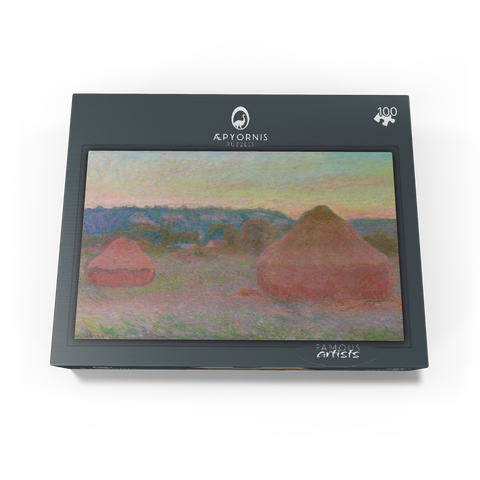 Haystacks End of Day Autumn 1890-1891 by Claude Monet 100 Jigsaw Puzzle box view1