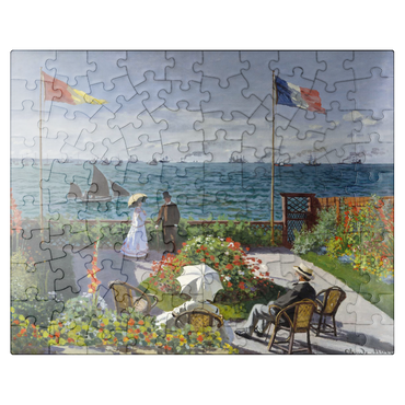 puzzleplate Garden at Sainte-Adresse by Claude Monet 100 Jigsaw Puzzle