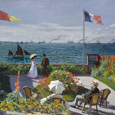 Garden at Sainte-Adresse by Claude Monet 100 Jigsaw Puzzle 3D Modell