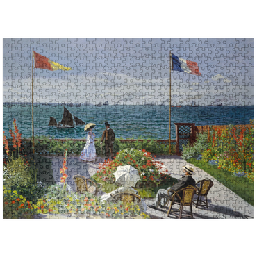 puzzleplate Garden at Sainte-Adresse by Claude Monet 500 Jigsaw Puzzle