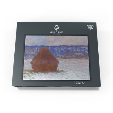 Stack of Wheat, Snow Effect, Overcast Day (1890-1891) by Claude Monet 1000 Jigsaw Puzzle box view1