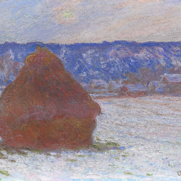 Stack of Wheat, Snow Effect, Overcast Day (1890-1891) by Claude Monet 1000 Jigsaw Puzzle 3D Modell
