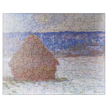 puzzleplate Stack of Wheat Snow Effect Overcast Day 1890-1891 by Claude Monet 100 Jigsaw Puzzle