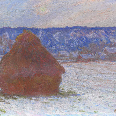 Stack of Wheat Snow Effect Overcast Day 1890-1891 by Claude Monet 100 Jigsaw Puzzle 3D Modell
