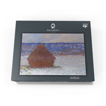 Stack of Wheat Snow Effect Overcast Day 1890-1891 by Claude Monet 500 Jigsaw Puzzle box view1