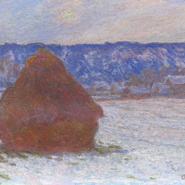 Stack of Wheat Snow Effect Overcast Day 1890-1891 by Claude Monet 500 Jigsaw Puzzle 3D Modell