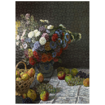 puzzleplate Still Life with Flowers and Fruit 1869 by Claude Monet 500 Jigsaw Puzzle