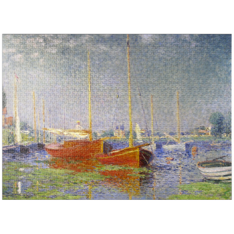 puzzleplate Claude Monet's Red Boats at Argenteuil (1875) 1000 Jigsaw Puzzle