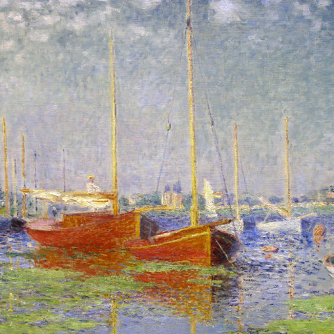 Claude Monets Red Boats at Argenteuil 1875 100 Jigsaw Puzzle 3D Modell