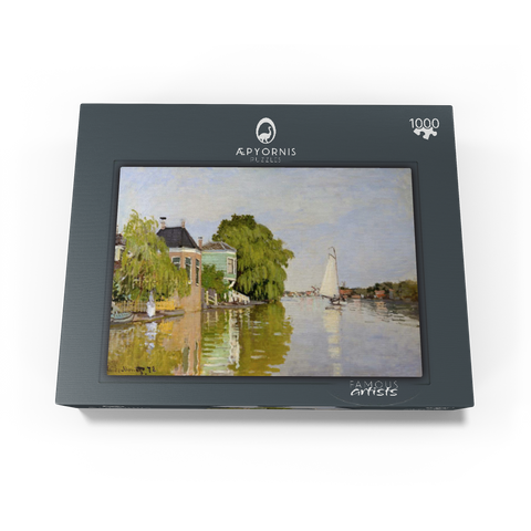 Houses on the Achterzaan (1871) by Claude Monet 1000 Jigsaw Puzzle box view1