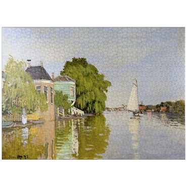 puzzleplate Houses on the Achterzaan (1871) by Claude Monet 1000 Jigsaw Puzzle