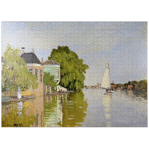 puzzleplate Houses on the Achterzaan (1871) by Claude Monet 1000 Jigsaw Puzzle