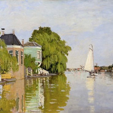 Houses on the Achterzaan (1871) by Claude Monet 1000 Jigsaw Puzzle 3D Modell