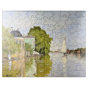 puzzleplate Houses on the Achterzaan 1871 by Claude Monet 100 Jigsaw Puzzle