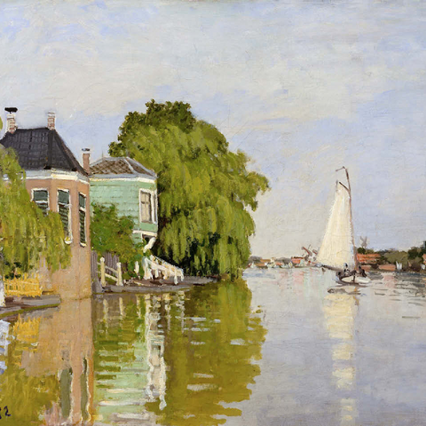 Houses on the Achterzaan 1871 by Claude Monet 100 Jigsaw Puzzle 3D Modell