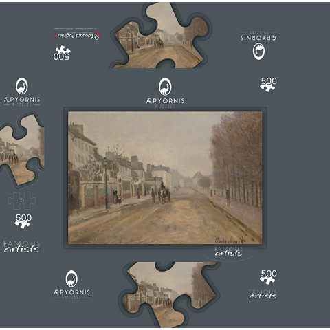 Boulevard Héloise Argenteuil 1872 by Claude Monet 500 Jigsaw Puzzle box 3D Modell