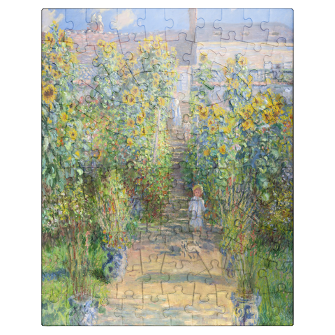 puzzleplate The Artists Garden at Vétheuil 1881 by Claude Monet 100 Jigsaw Puzzle
