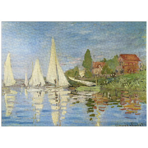 puzzleplate Claude Monet's Regattas at Argenteuil (1872) 1000 Jigsaw Puzzle