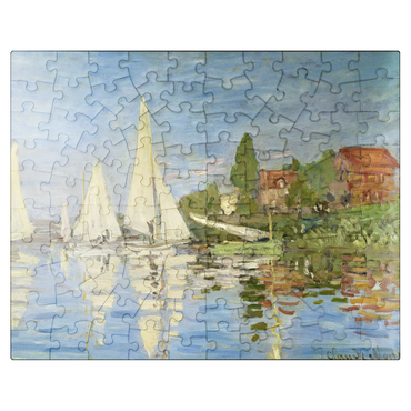 puzzleplate Claude Monets Regattas at Argenteuil 1872 100 Jigsaw Puzzle