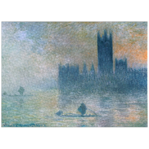 puzzleplate The Houses of Parliament (Effect of Fog) (1903-1904) by Claude Monet 1000 Jigsaw Puzzle